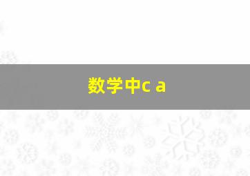 数学中c a